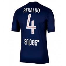 Paris Saint-Germain Lucas Beraldo #4 Hemmatröja 2025-26 Korta ärmar